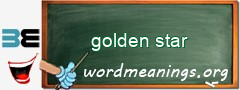 WordMeaning blackboard for golden star